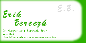 erik bereczk business card